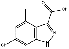 6-CHLORO-4-METHYL-3-(1H)INDAZOLE CARBOXYLIC ACID 结构式