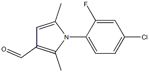 1-(4-CHLORO-2-FLUOROPHENYL)-2,5-DIMETHYL-1H-PYRROLE-3-CARBALDEHYDE 结构式