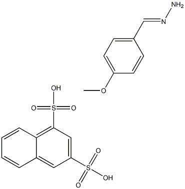 4-METHOXYBENZALDEHYDE NAPHTHALENE-1,3-DISULFONIC ACID-7-YLHYDRAZONE 结构式