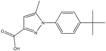 1-(4-TERT-BUTYL-PHENYL)-5-METHYL-1H-PYRAZOLE-3-CARBOXYLIC ACID 结构式