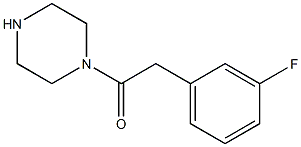 1-[(3-氟苯基)乙酰基]哌嗪 结构式