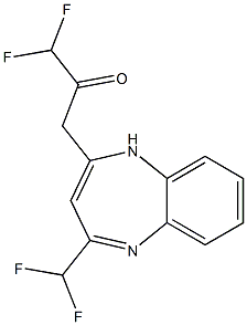 2-(3,3-DIFLUOROACETONYL)-4-DIFLUOROMETHYL-1H-BENZO-[B]-1,4-DIAZEPINE 结构式