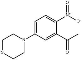 1-[2-NITRO-5-(1,4-THIAZINAN-4-YL)PHENYL]-1-ETHANONE 结构式