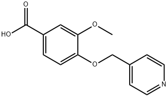 3-甲氧基-4-(吡啶-4-基甲氧基)苯甲酸 结构式