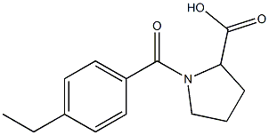 1-(4-ETHYLBENZOYL)PYRROLIDINE-2-CARBOXYLIC ACID 结构式