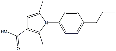 2,5-DIMETHYL-1-(4-PROPYLPHENYL)-1H-PYRROLE-3-CARBOXYLIC ACID 结构式