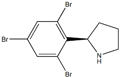 (2R)-2-(2,4,6-TRIBROMOPHENYL)PYRROLIDINE 结构式