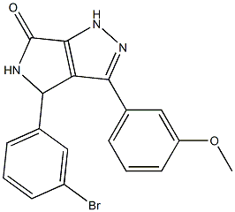 4-(3-Bromophenyl)-3-(3-methoxyphenyl)-4,5-dihydropyrrolo[3,4-c]pyrazol-6(1H)-one 结构式