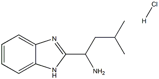 1-(1H-BENZIMIDAZOL-2-YL)-3-METHYLBUTAN-1-AMINE HYDROCHLORIDE 结构式