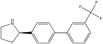 (2R)-2-(4-[3-(TRIFLUOROMETHYL)PHENYL]PHENYL)PYRROLIDINE 结构式