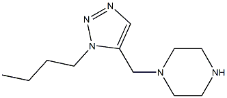 1-[(1-BUTYL-1H-1,2,3-TRIAZOL-5-YL)METHYL]PIPERAZINE 结构式