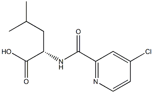 (2S)-2-[[(4-CHLOROPYRIDIN-2-YL)CARBONYL]AMINO]-4-METHYLPENTANOIC ACID 结构式