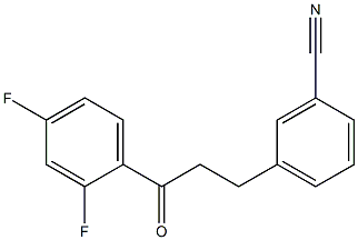 3-(3-CYANOPHENYL)-2',4'-DIFLUOROPROPIOPHENONE 结构式