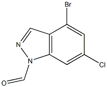 4-BROMO-6-CHLORO (1H)INDAZOLE CARBOXALDEHYDE 结构式