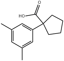 1-(3,5-二甲基苯基)环戊烷-1-羧酸 结构式