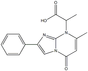 2-(7-甲基-5-氧-2-苯基-5H-咪唑[1,2-A]嘧啶基-8-基) 结构式