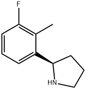 (2R)-2-(3-FLUORO-2-METHYLPHENYL)PYRROLIDINE 结构式