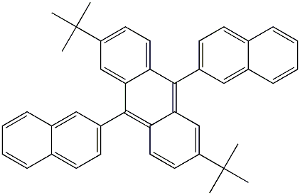 9,10-Bis(2-naphthyl)-2,6-ditert-butyl anthracene 结构式