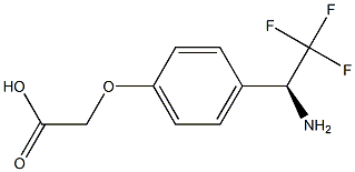 2-[4-((1S)-1-AMINO-2,2,2-TRIFLUOROETHYL)PHENOXY]ACETIC ACID 结构式