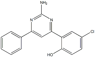 2-(2-AMINO-6-PHENYLPYRIMIDIN-4-YL)-4-CHLOROPHENOL 结构式