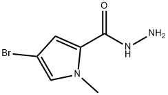 4-溴-1-甲基-1H-吡咯-2-碳酰肼 结构式