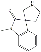 1-METHYL-1H-SPIRO[INDOLE-3,3'-PYRROLIDIN]-2-ONE 结构式