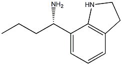 (1S)-1-INDOLIN-7-YLBUTYLAMINE 结构式
