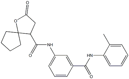 2-OXO-N-[3-(2-TOLUIDINOCARBONYL)PHENYL]-1-OXASPIRO[4.4]NONANE-4-CARBOXAMIDE 结构式