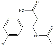 3-ACETYLAMINO-3-(3-CHLORO-PHENYL)-PROPIONIC ACID 结构式