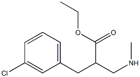 3-(3-CHLORO-PHENYL)-2-METHYLAMINOMETHYL-PROPIONIC ACID ETHYL ESTER 结构式