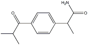 2-(4-ISOBUTYRYLPHENYL)PROPIONIC AMIDE 结构式