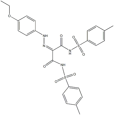 2-(2-(4-ETHOXYPHENYL)HYDRAZONO)-N1,N3-BIS(P-TOLYLSULFONYL)MALONAMIDE 结构式