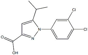 1-(3,4-DICHLORO-PHENYL)-5-ISOPROPYL-1H-PYRAZOLE-3-CARBOXYLIC ACID 结构式