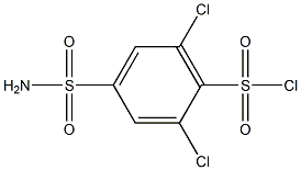 4-(AMINOSULFONYL)-2,6-DICHLOROBENZENESULFONYL CHLORIDE 结构式