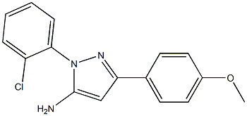 1-(2-CHLOROPHENYL)-3-(4-METHOXYPHENYL)-1H-PYRAZOL-5-AMINE 结构式