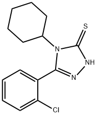 5-(2-氯苯基)-4-环己基-2H-1,2,4-三唑-3-硫酮 结构式