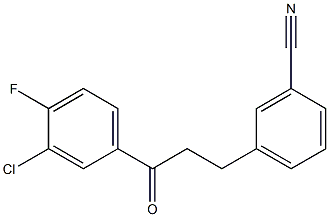 3'-CHLORO-3-(3-CYANOPHENYL)-4'-FLUOROPROPIOPHENONE 结构式