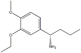 (1S)-1-(3-Ethoxy-4-methoxyphenyl)butylamine 结构式