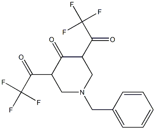 1-BENZYL-3,5-BIS(TRIFLUOROACETYL)PIPERIDIN-4-ONE 结构式