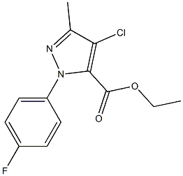 4-CHLORO-1-(4-FLUOROPHENYL)-3-METHYL-1H-PYRAZOLE-5-CARBOXYLIC ACID ETHYL ESTER 结构式