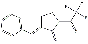 2-(E)-Benzylidene-5-(trifluoroacetyl)cyclopentanone 结构式