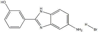 3-(5-AMINO-1H-BENZOIMIDAZOL-2-YL)PHENOLHYDROBROMIDE 结构式