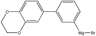 3-[3,4-(Ethylenedioxy)phenyl]phenylmagnesium bromide 结构式
