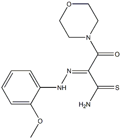 (2Z)-2-[(2-METHOXYPHENYL)HYDRAZONO]-3-MORPHOLIN-4-YL-3-OXOPROPANETHIOAMIDE 结构式