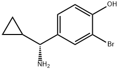 4-((1R)AMINOCYCLOPROPYLMETHYL)-2-BROMOPHENOL 结构式