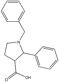1-BENZYL-2-PHENYLPYRROLIDINE-3-CARBOXYLIC ACID 结构式