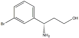 (S)-3-氨基-3-(3-溴苯基)丙烷-1-醇 结构式