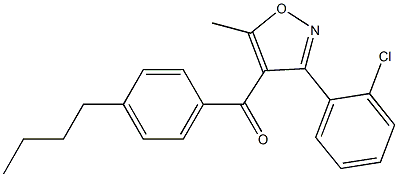 4-(4-N-BUTYLBENZOYL)-3-(2-CHLOROPHENYL)-5-METHYLISOXAZOLE 结构式