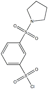 3-(PYRROLIDIN-1-YLSULFONYL)BENZENESULFONYL CHLORIDE 结构式