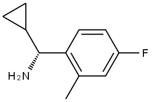 (1R)Cyclopropyl(4-fluoro-2-methylphenyl)methylamine 结构式